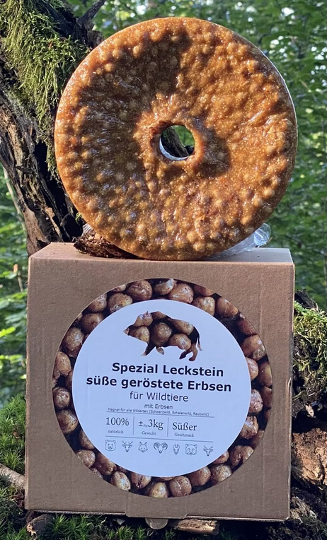Wildlutscher Spezial Leckstein süße geröstete Erbsen | bindet und lenkt Wild